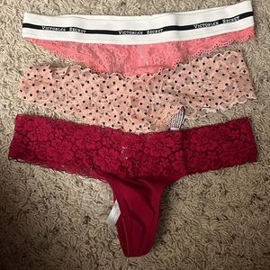 3 Victorias Secret panty bundle